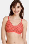 Zivame Zellij Dreams Padded Non Wired 3/4th Coverage T-Shirt Bra - Spiced Coral — thumbnail 1